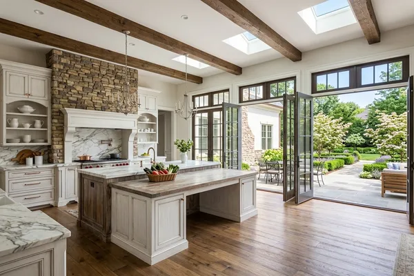 Craftsman French-inspired chef kitchen in a Trophy custom home