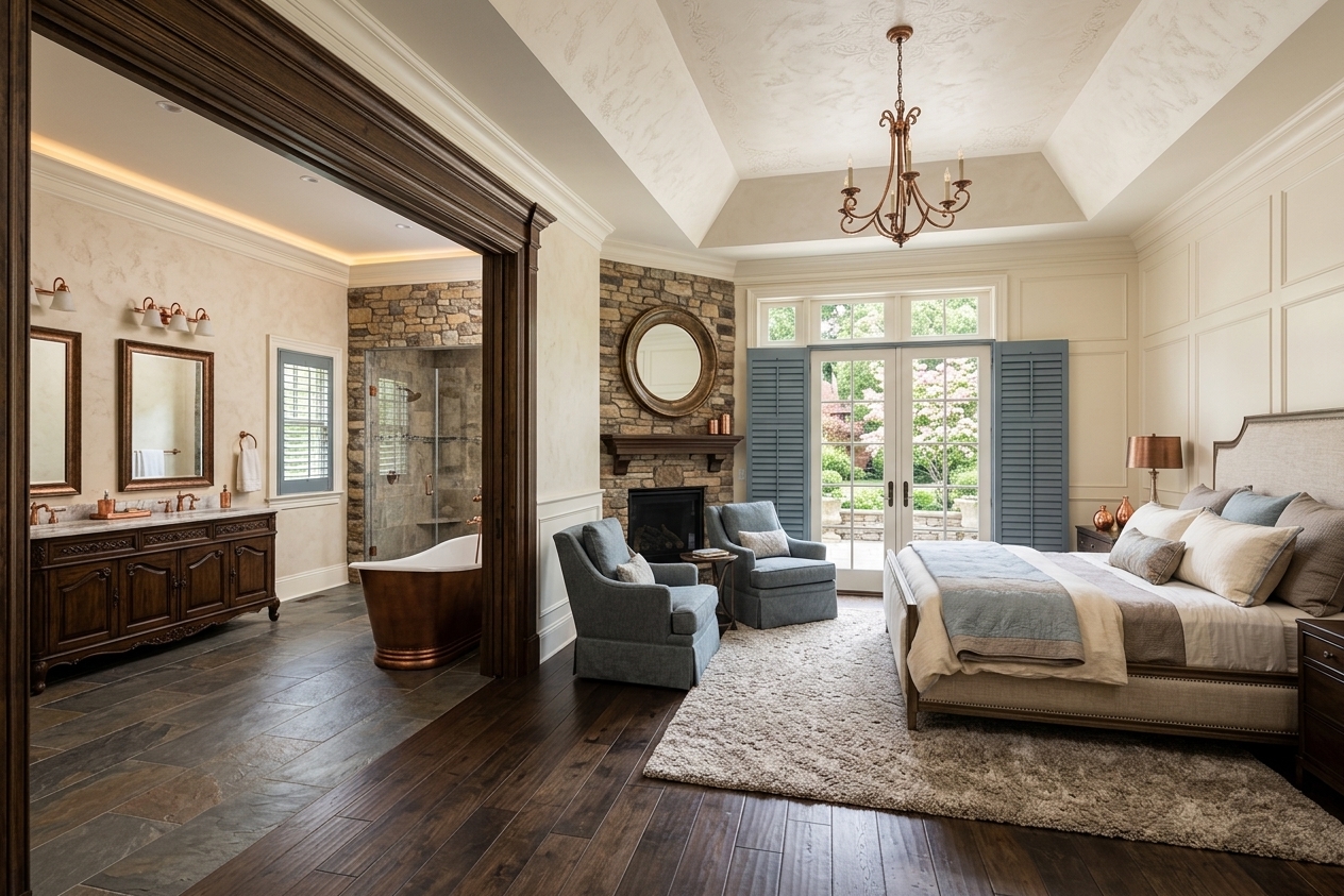 Craftsman Home With a French Twist — living spaces, Chevy Chase, MD