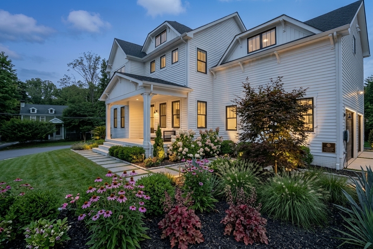 The Modern Farmhouse — living spaces, Fairfax, VA